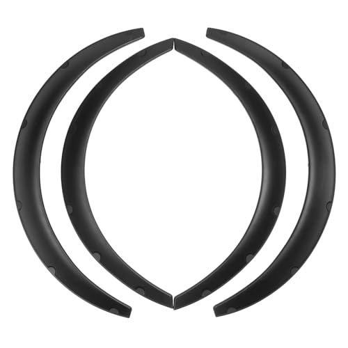 Guardabarros negro universal para coche (set de 4 piezas con arcos de rueda flexibles) 3