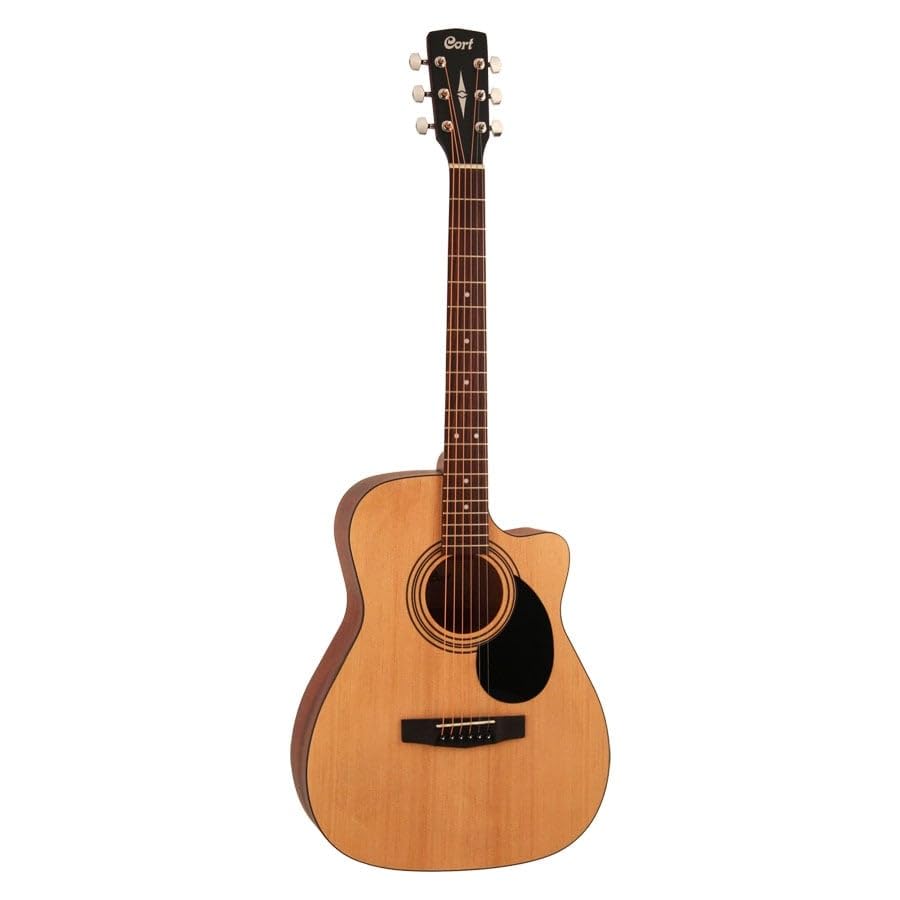 Image of Cort Standard Series Concert Cutaway Acoustic Guitar, 39-Inch Open Pore Finish, Spruce Top, Mahogany Back & Sides AF500C OP