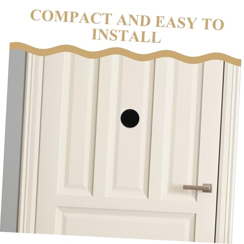 Lurrose Tapa para Agujero de Puerta, Mirilla delgada para privacidad, color negro mate, seguridad y estilo miniatura 3