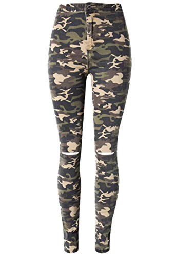Andongnywell Women Camouflage Leggings Fashion Plus Size Trousers Sport Hole Casual Pants (Camouflage,Medium)