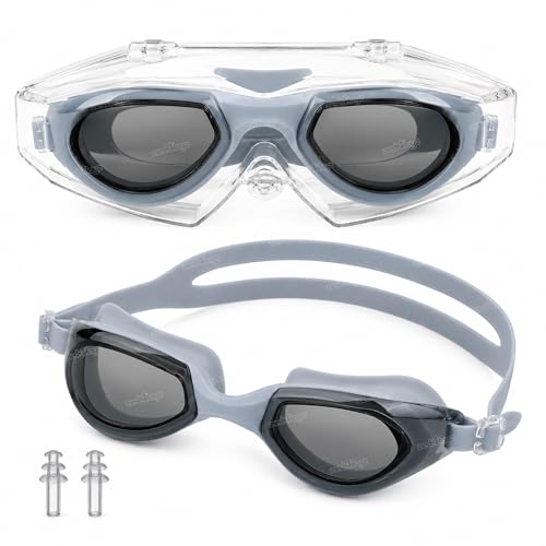 Image of Zest 4 Toyz Swimming Goggles for Kids and Adults with Adjustable Strap Anti-Fog UV Protection Lens Air Tight Comfortable Silicone Frame for Swimming Pool - Grey