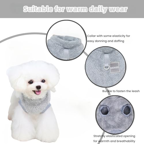 Wintermantel Hund klein,Hundekostüm,Chihuahua Klei,Hunde Pullover Kleine Hund,Hunde Fleece Pullover,Hundes Klamotten,Hundebekleidung Mit D-Ring Hunds Wintermantel Grau,M