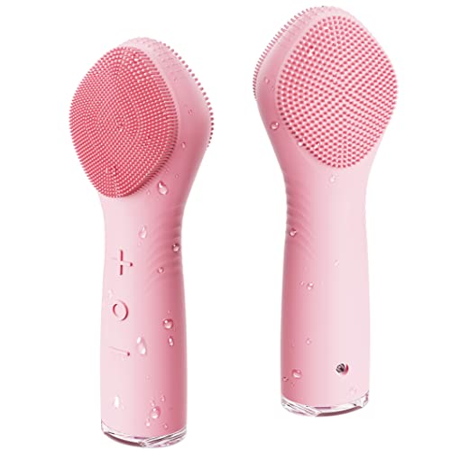 Facial Cleansing Brush Face Scrubber: Electric Sonic Vibration Face Brush for Exfoliating and Deep Cleaning Silicone Rechargeable Cleanser Device Waterproof Machine Skin Wash Exfoliator System