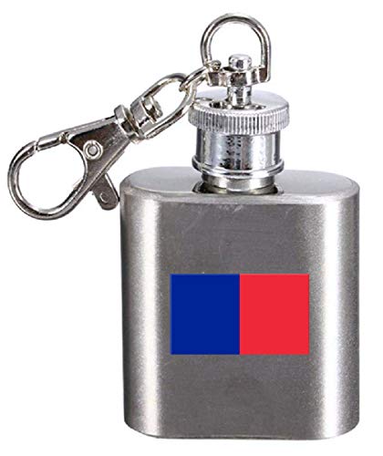 Porte-clés flasque gravé drapeau France solution compacte pour vos clés - 2