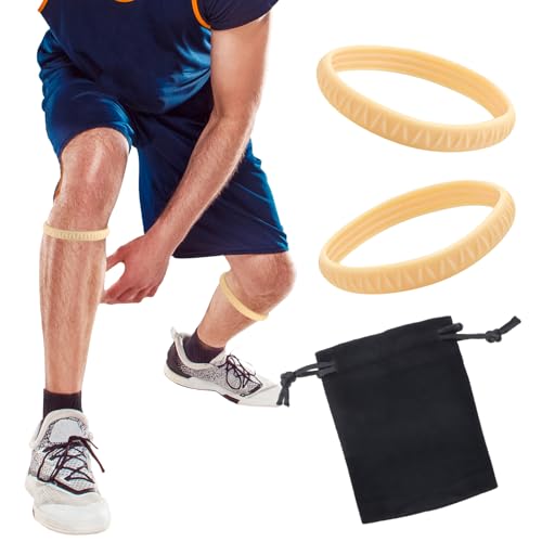 2 Correa para la Rodilla Rotuliana, Rodillera de Silicona con Bolsa de Almacenamiento Correa de Rodilla Soporte para Tendón Rotuliano para Baloncesto Tenis Voleibol Correr (Amarillo)