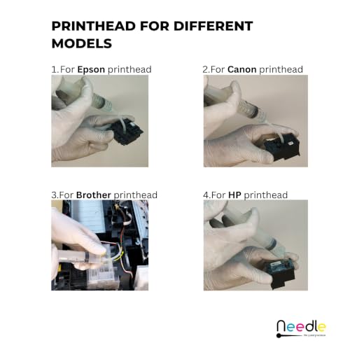 Image of Needle Printer Head Cleaner Solution 100ML with Cleaning Kit | Universal Inkjet Print Head Cleaning Fluid | for Ink Tank and Thermal | Compatible with Epson, Canon, HP & Brother Printers