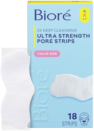 Biore Witch Hazel Ultra Strength Blackhead Remover Pore Strips, 18 ct