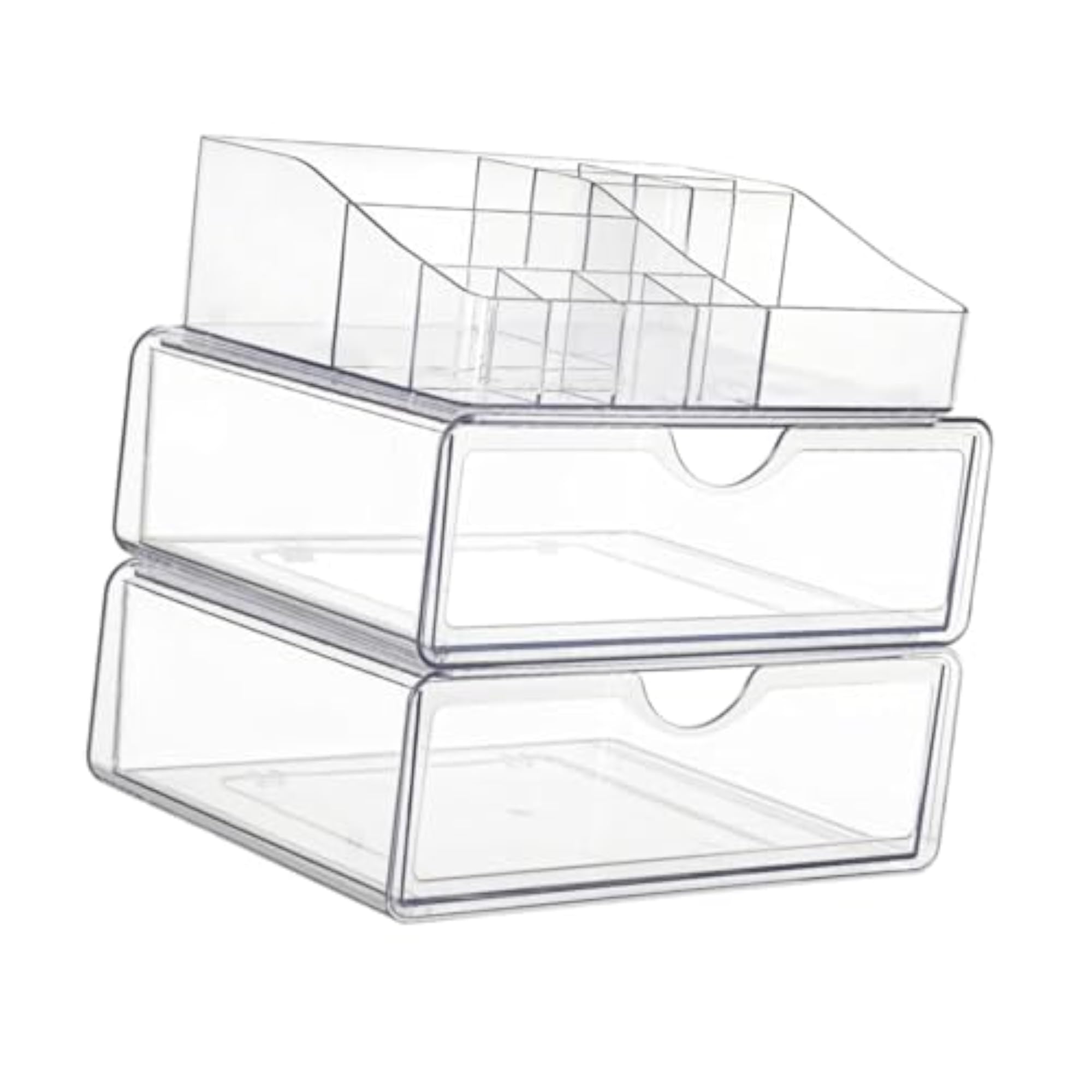 Makeup Organizer with 2 Drawers Cosmetic Display Case