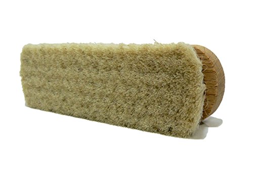 Valentino Garemi Soft Cleaning Brush For Dusting Off Footwear & Clothing – Classic Genuine Goat Hair Soft Bristles With Traditional Unstained Real Wood Handle #TOP1
