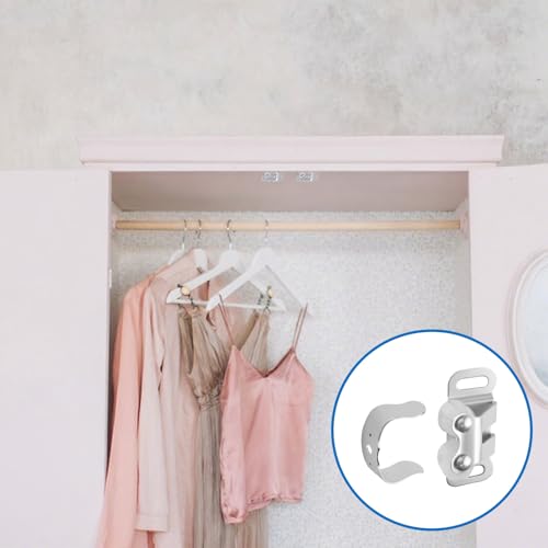 INCREWAY 20 Sets Cabinet Latch Double Roller Catch Hardware para Puertas de Gabinete de Cocina y Clósets, color Plateado miniatura 7