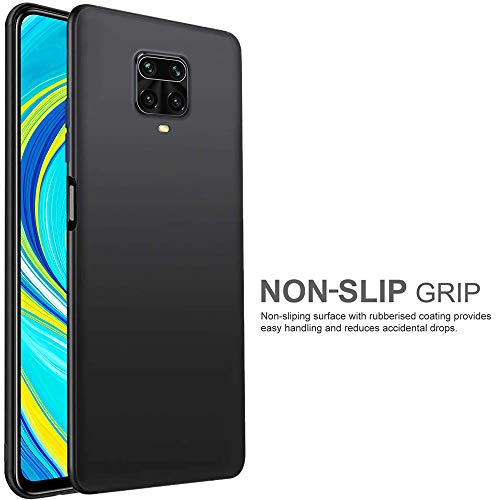 Image of TheGiftKart Sleek Back Cover Case for Redmi Note 10 Lite /Note 9 Pro /Pro Max /Poco M2 Pro | Slim Fit Protective Design | Ultra Matte Finish | Camera Protection Bump | Soft Silicon Case (Silicone, Black)