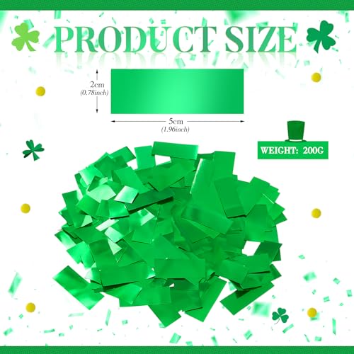 Image of Sumind 200 Grams Green Large Metallic Confetti Rose Glitter Throwable Table Scatter Foil Confetti for Wedding Birthday Party Baby Shower Graduation Christmas Celebrations