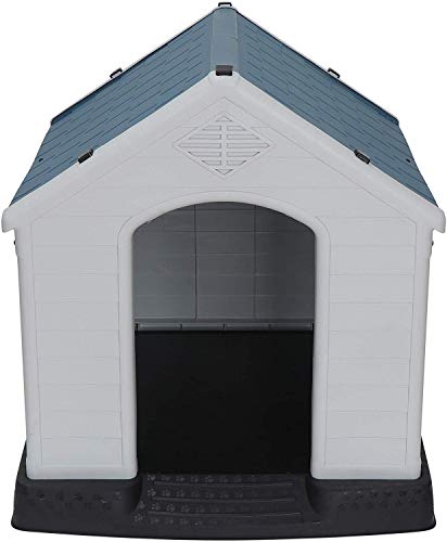 BBBuy Plastic Dog House for Small to Medium Dogs Water Resistant Pet Puppy Kennel Shelter Indoor Outdoor Pet Dog House