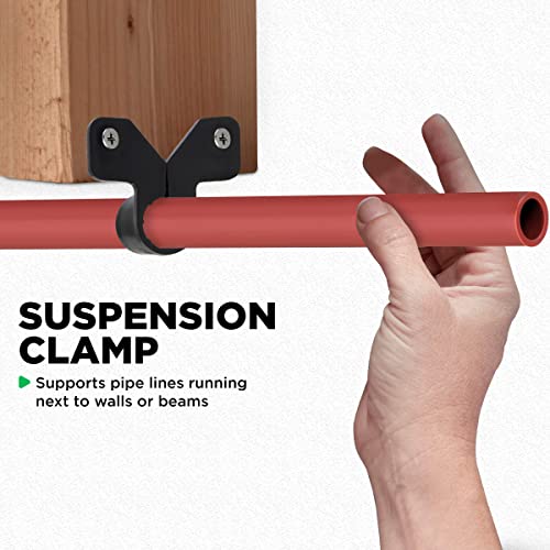 Highcraft Pxbutt034-10 Pex 3/4 In. Suspension Clamp Butterfly Style, Hard Plastic (10 Pack), Gray, 10 Count #TOP3