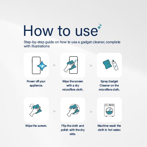 Image of Premium Gadget Cleaning Spray with Microfibre Cloth (100 ml) | Effective for Camera, Binocular, Laptop, TV, Monitor, Tablet, Smartphone etc.