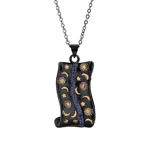 Collier pendentif irrégulier lune pour illuminer vos soirées en bijoux noirs