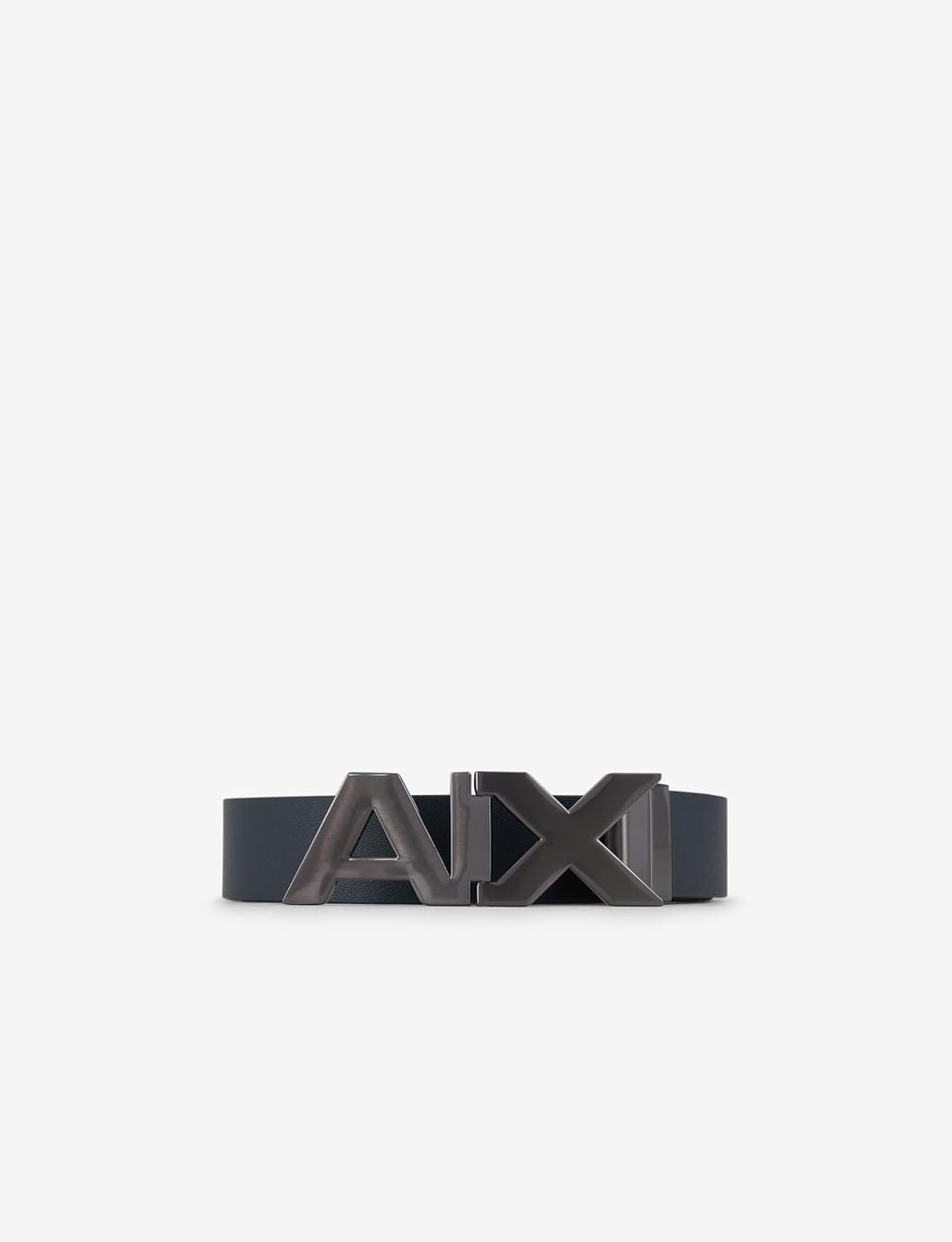 Armani Exchange mens Split Leather Double Sided Large Logo Belt - Image 2
