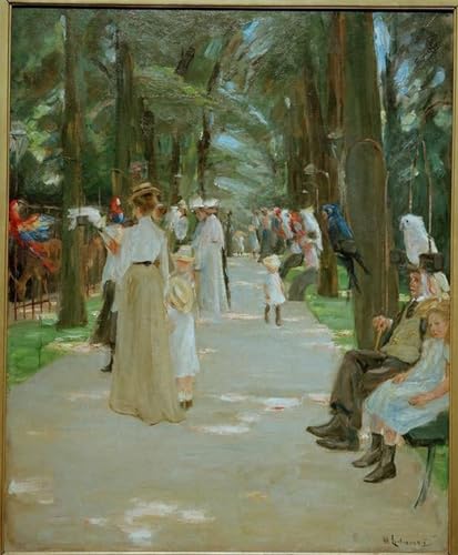 Tableau toile Papageienallee Max Liebermann pour déco salon 60x90cm