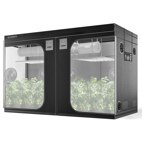 Growzelt / Growschrank Secret Jardin Hydro Shoot 40x40x120cm (HS40) 14 AC Infinity CLOUDLAB 811 – Advance Grow Zelt 300 × 300 × 200 cm, 25 mm Stahlstangen, 2000D Mylar, für Hydroponik und Indoor Growing