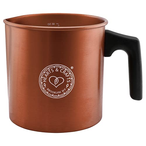 Hearts & Crafts Candle Pots, 32oz. Aluminum Candle Making Pot Pouring for 2lb. Melted Wax, Copper Color - Best for Candles, Arts & Crafts, and More