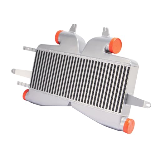Large Vertical Flow Turbo Intercooler for Nissan 370Z Aluminum Intercooler 23" x 9" x 3", Silver - Image 4