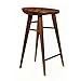 Xyanzi Taburetes de Bar Cocina DE Cocina DE Cocina DE Cocina DE Madera SOLIDA Moderna, Silla de Comedor de Silla de Barra de Desayuno, Taburetes Altos (Color : Walnut, Size : 65cm)