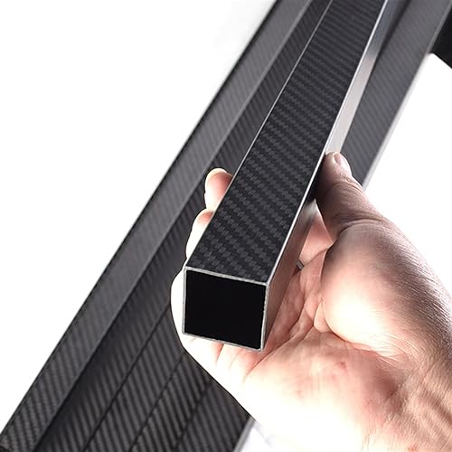 2 PCS Length 400MM High-Strength Carbon Fiber Square Tube Diameter 15mm Used for Remote Control Model Aircraft Drone Accessories 3K Carbon Fiber Square