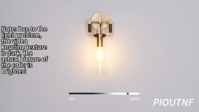 Image of Modern Brass Wall Sconces,15.3'' Hardwired Wall Sconce with Knurled,Farmhouse Indoor Bathroom Sconce,Gold Vanity Lights for Bathroom,Glass Wall Sconce for Living Room,Bedroom,Hallway,Staircases