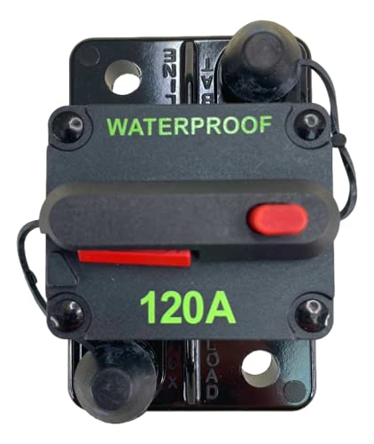 Pactrade Marine Boat Auto Battery Trailer RV Trolling Motor Bus High-Amp Circuit Breaker 12-42V DC Maximum Black Waterproof Manual Reset Button UL