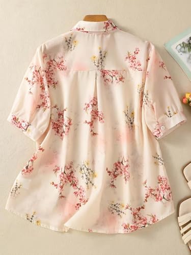 Image of URBAN OX Women's Casual Shirt - Stylish Printed Long Top for Women & Girls | Elegant Shirt for Women | Breathable Summer Tops for Women
