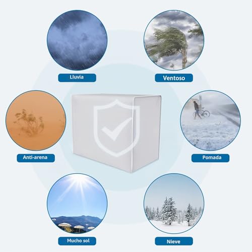 Miniatura 6 de Dirkfigge Funda De Aire Acondicionado De Exterior Universal Funda Aire Acondicionado Exterior Tapa Del Aire Acondicionado Telas Impermeable, Anti-Nieve A Prueba De Sol Antiincrustante