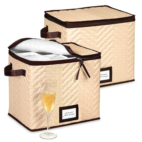 Champagne Flute Storage Boxes with Dividers