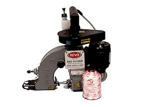 Revo Closer Single Stitch Sewing Machine with Pump DA + Unbreakable Powerlon Bag Closer Thread - 2 Cones (Multicolour )