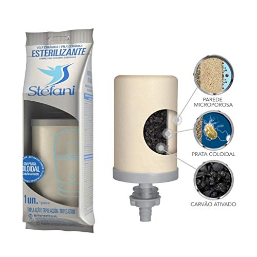 Filtro de Água Advance Plus Stéfani 2 Velas Tripla Ação e Boia 8 Litros