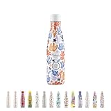 Cool Bottles - Botella de Agua de Acero Inoxidable, Botella Térmica - 500 ml, Bebidas Frías 36 horas y Calientes 18 horas, Acabado con Impresión 3D, Sin BPA