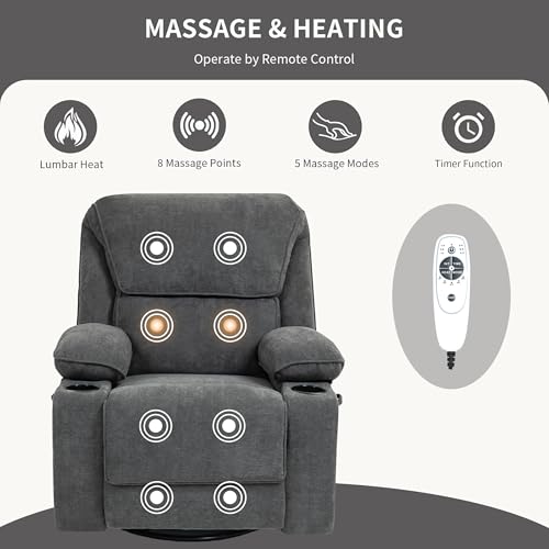 Fauteuil Relax Massant Chauffant Inclinable BRTHORY