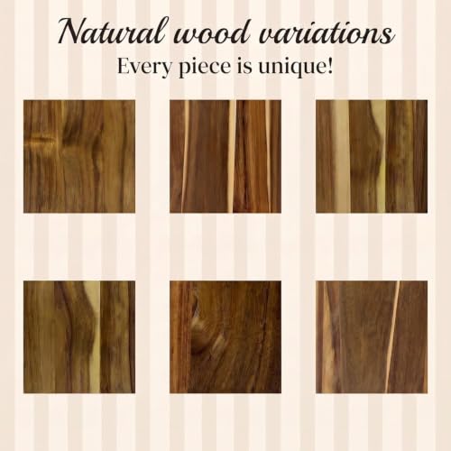 Set de 2 tablas de cortar de madera con mango miniatura 5