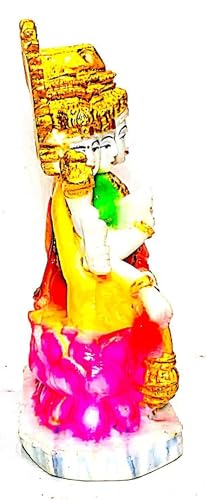 Image of Polystone Marble Like Gayatri MATA Murti Statue Idol for Home, Shop, Office | Gayatri MATA Idol for Puja, Worship, Home Decor, Car Dashboard, Decorative Showpiece (Size: 6 Inch)
