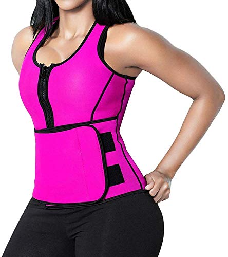 SHAPERX Women Neoprene Hot Sweat Sauna Suit Waist Trainer Vest Adjustable Waist Trimmer