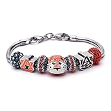 Auburn Charm Bracelet | Love Auburn University Tigers Bracelet | Auburn Bracelet | Auburn Gift
