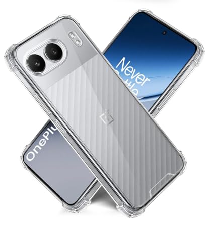 Image of WOW IMAGINE Ultra-Hybrid Crystal Clear Back Case for 1+ OnePlus Nord 4 5G | Shockproof Design | Camera Protection Bump | Hard Clear Mobile Back Cover with Cushioned Edges - Transparent