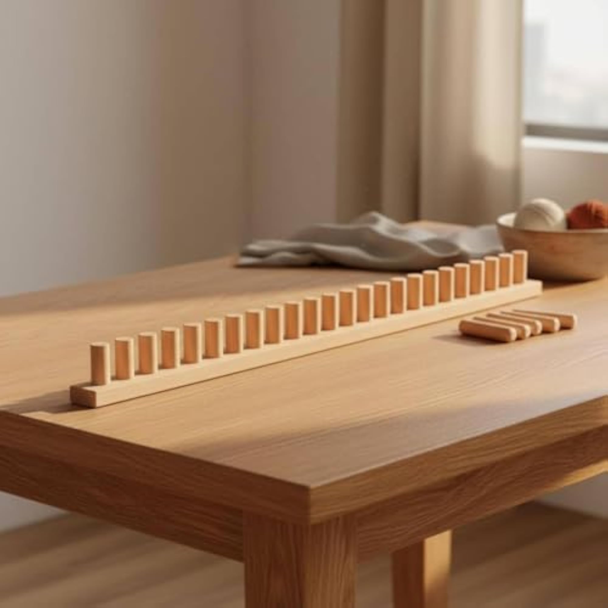 Hand Weaving Frame with Adjustable Wooden Loom for Beginners