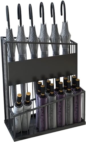 Metal Umbrella Stand 2 Tier Design Large Capacity Commercial Use Ideal for Hotels & Offices Entryway Umbrella Stylish & Storage Solution