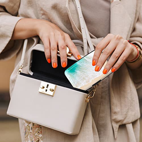 Image of Credit Card Holder, Mini Aluminum Card Wallet RFID Blocking Slim Metal Hard Card Case for Women Men, Beach