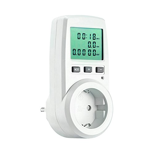 Preisvergleich Produktbild Eaxus 40801 Energiekosten Strommesser mit LCD Display weiß