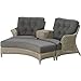 Produktbild 4Seasons Outdoor Valentine Love Seat mit Fußhocker Polyrattan Pure inkl Kissen