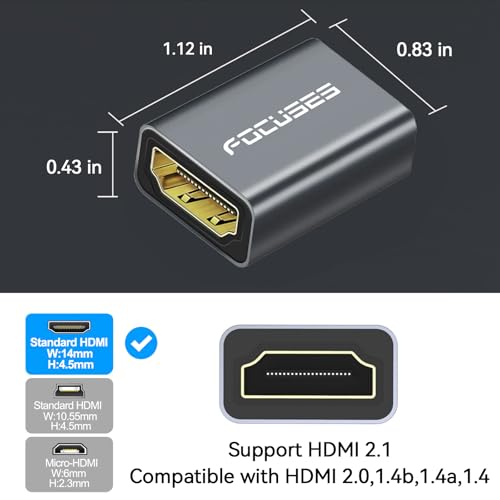 Adaptador HDMI 2.1 Hembra a Hembra Pack 3 miniatura 6