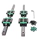 CNCYEAH 2 Stück Linearschiene Linearführung HGR20-400mm Führungsschiene + 4 Stück HGW20CC Gleitblock Hochpräzise CNC-Teile für CNC-Fräser Drehmaschinen 3D-Drucker lineare Führungsschiene