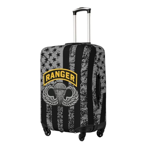 Army Ranger Tab Travel Luggage Cover Suitcase Protector Fits 18-21 Inch Case(Black,S)2