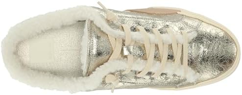 Dolce Vita Women's ZANTEL Sneaker, Off White Crackled Leather, 6 | Image 4